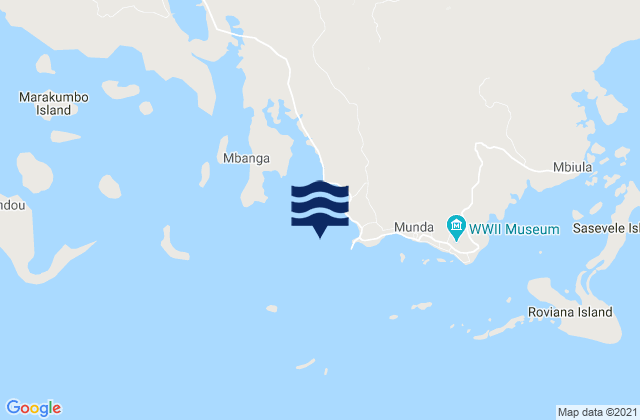 Nusa Zonga, Solomon Islands tide times map