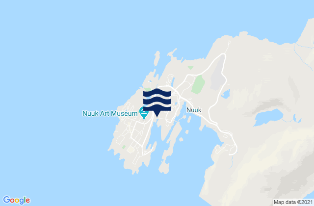 Nuuk, Greenland tide times map