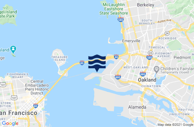 Oakland (Matson Wharf), United States tide chart map