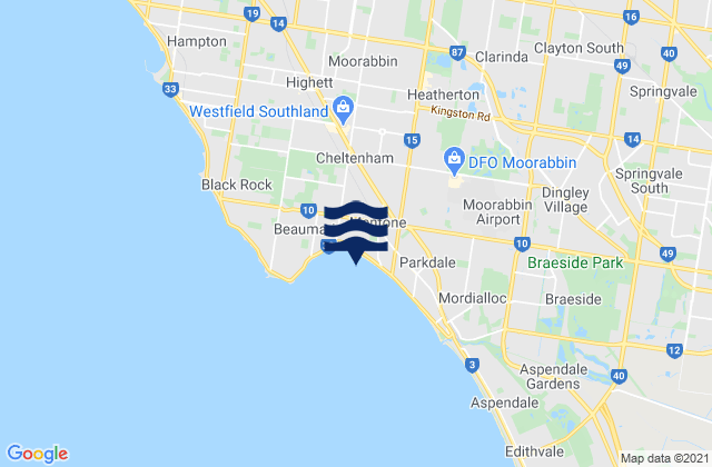 Oakleigh South, Australia tide times map
