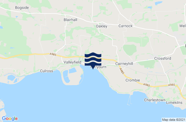 Oakley, United Kingdom tide times map