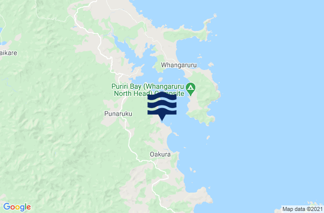 Oakura Bay, New Zealand tide times map