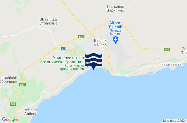 Obshtina Balchik, Bulgaria tide times map