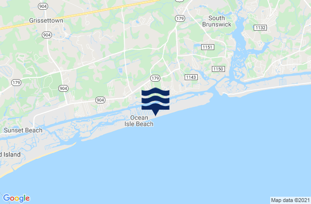Ocean Isle Beach, United States tide chart map