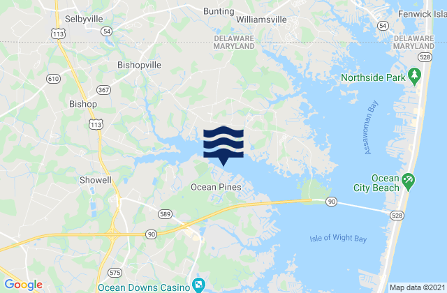 Ocean Pines, United States tide chart map