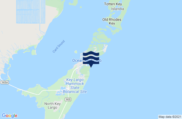 Ocean Reef Harbor (Key Largo), United States tide chart map
