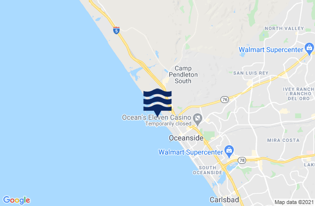 Oceanside Harbor, United States tide chart map