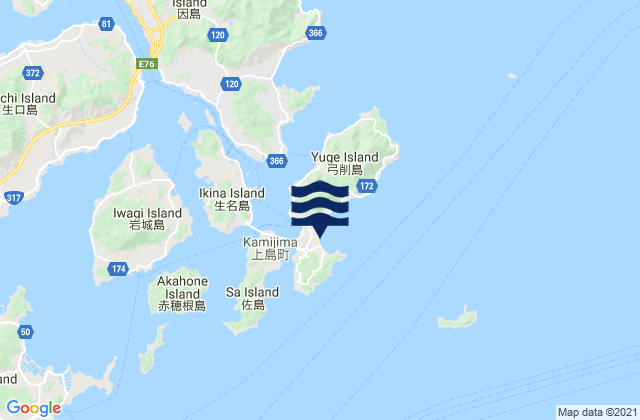 Ochi-gun, Japan tide times map