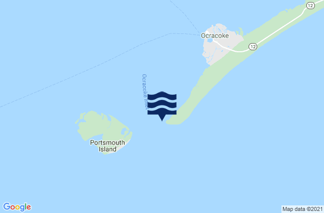 Ocracoke Inlet, United States tide chart map
