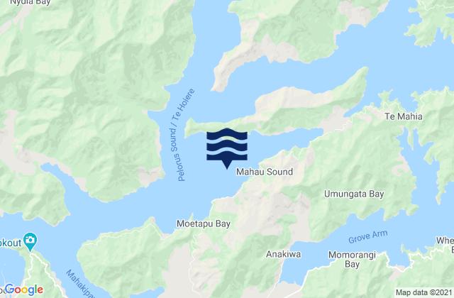Ohingaroa Bay, New Zealand tide times map