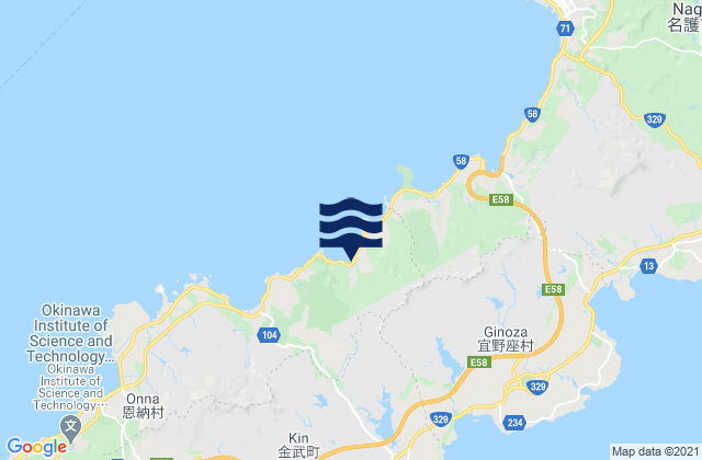 Okinawa, Japan tide times map
