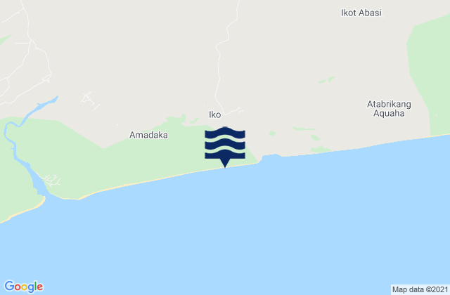 Okoroete, Nigeria tide times map