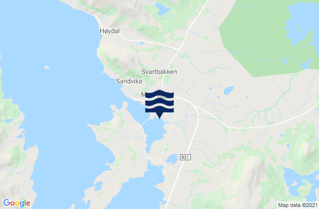 Oksnes, Norway tide times map