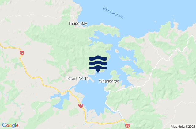 Okura Bay, New Zealand tide times map