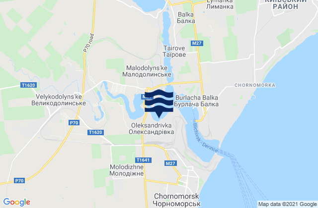 Oleksandrivka, Ukraine tide times map