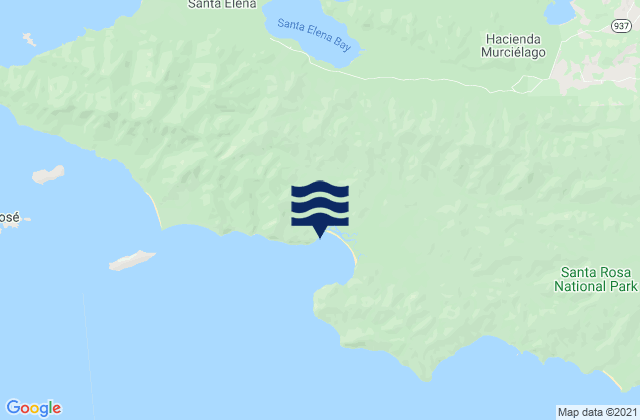 Ollies Point (Potrero Grande), Costa Rica tide times map