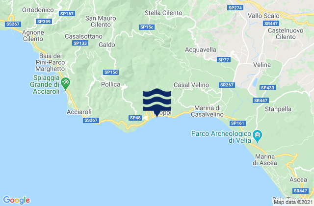 Omignano, Italy tide times map
