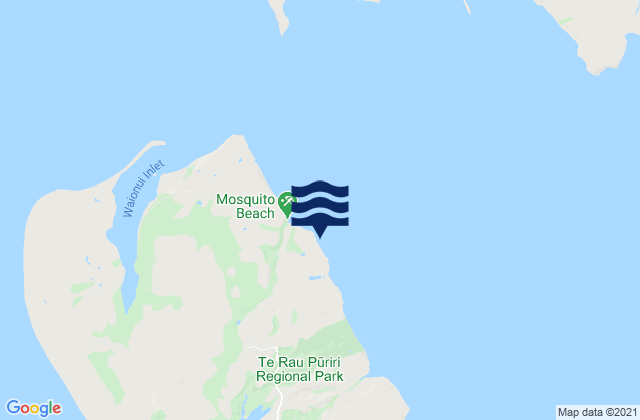 Omokoiti Bay, New Zealand tide times map