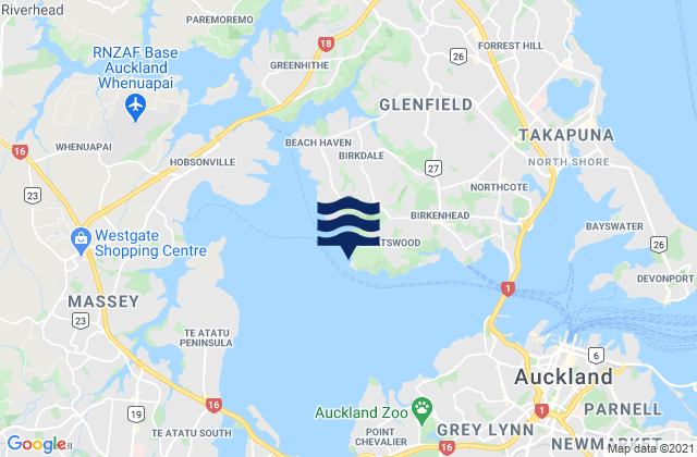 Onetaunga Bay, New Zealand tide times map