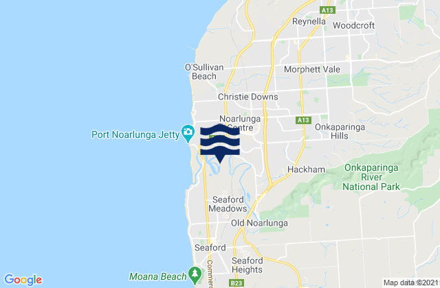 Onkaparinga, Australia tide times map
