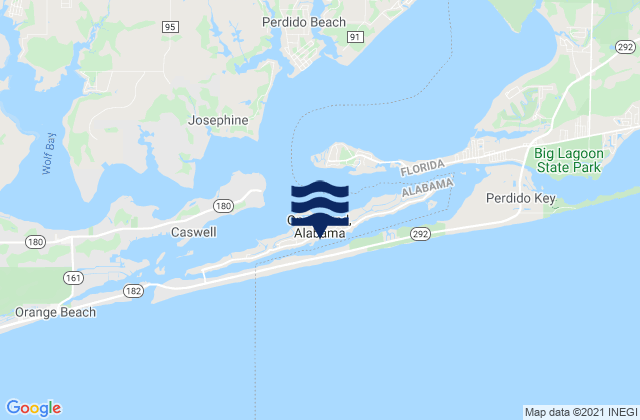 Ono Island, United States tide chart map