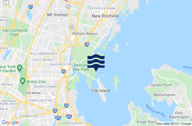 Orchard Beach Bronx, United States tide chart map