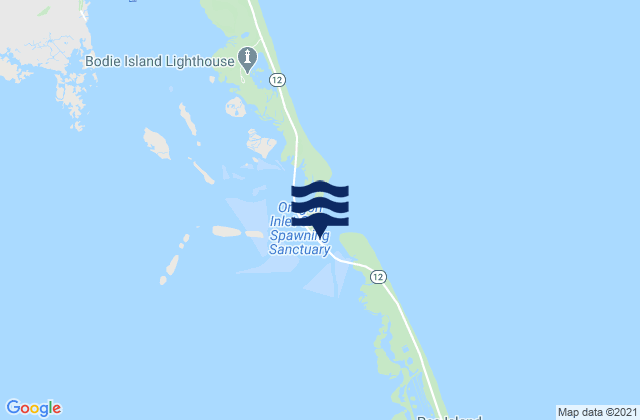 Oregon Inlet Bridge, United States tide chart map