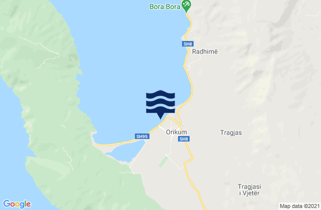 Orikum, Albania tide times map