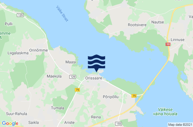 Orissaare, Estonia tide times map