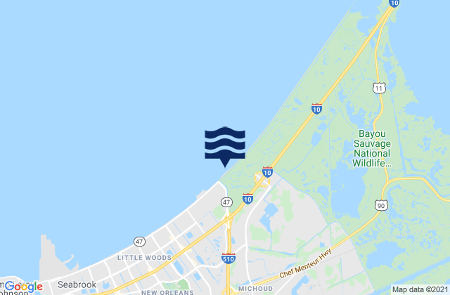 Orleans Parish, United States tide chart map