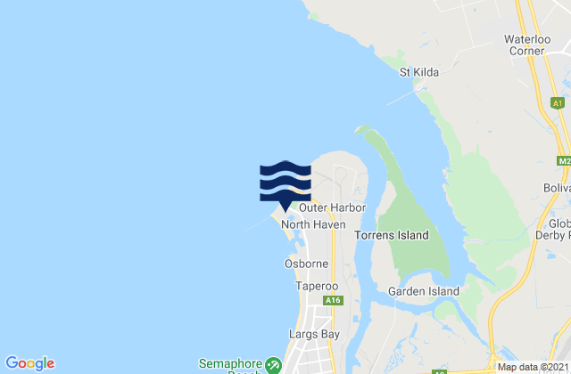 Ort Adelaide (Outer Harbor), Australia tide times map