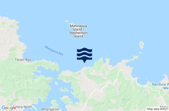 Orua Beach, New Zealand tide times map