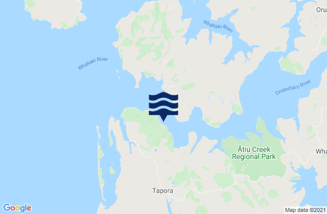 Oruawharo Heads, New Zealand tide times map