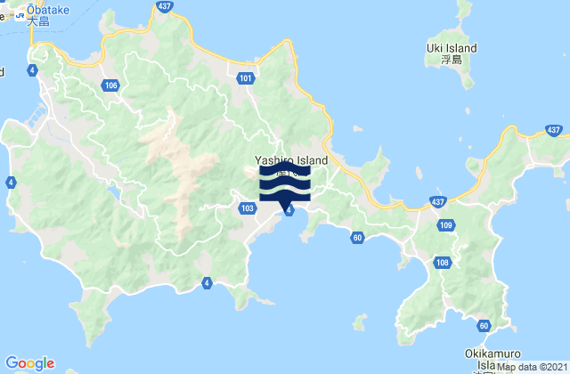 Oshima-gun, Japan tide times map