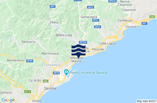 Osteria dei Cacciatori-Stella, Italy tide times map
