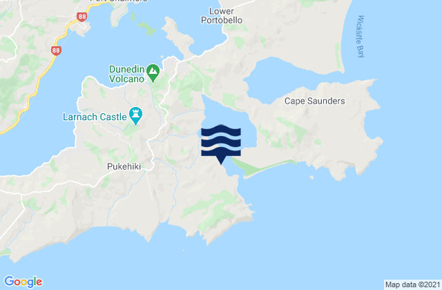 Otago Peninsula, New Zealand tide times map