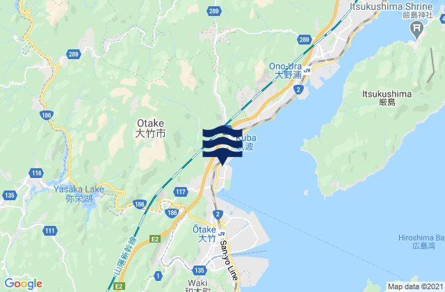 Otake-shi, Japan tide times map