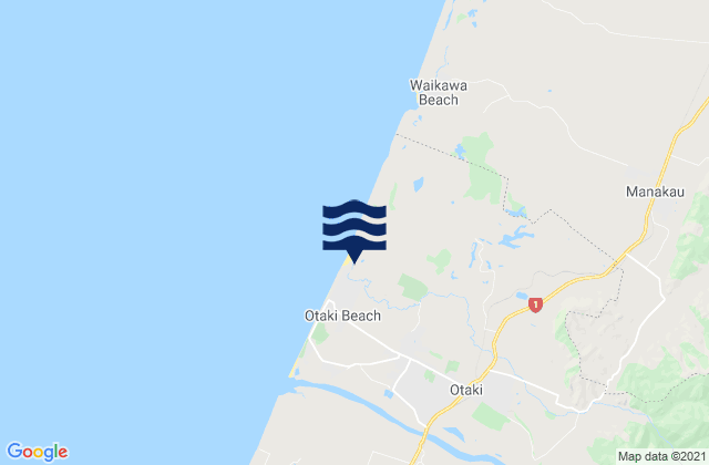 Otaki, New Zealand tide times map