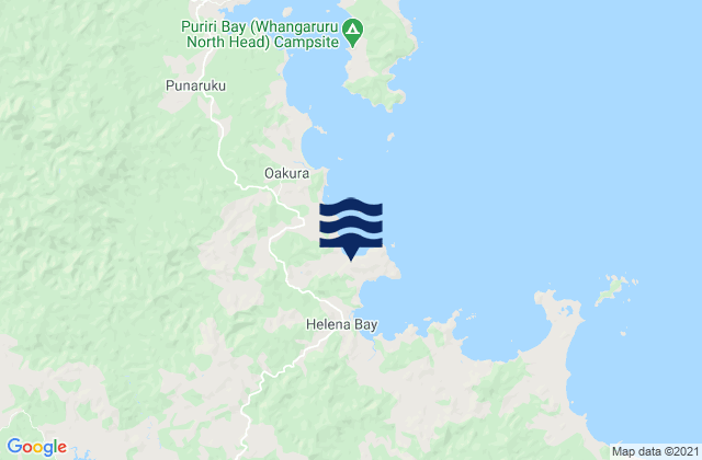 Otara Bay, New Zealand tide times map
