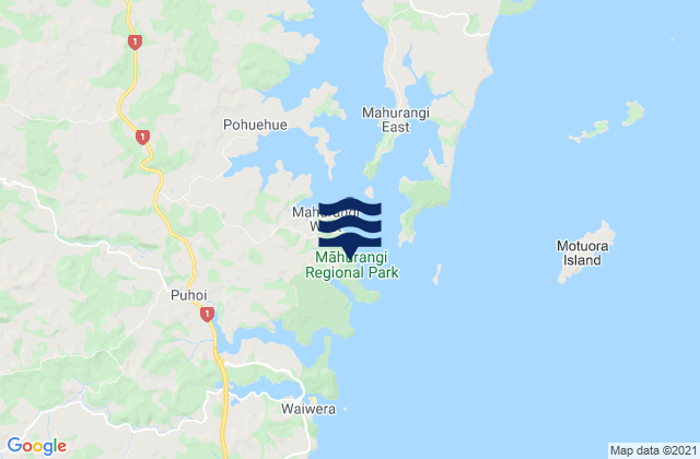 Otarawao Bay, New Zealand tide times map