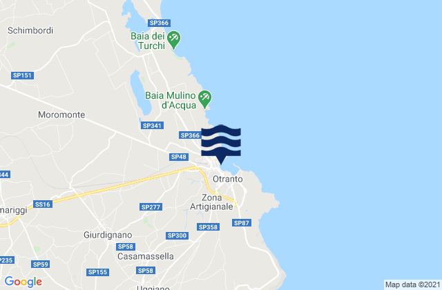Otranto, Italy tide times map