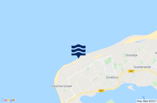 Ouddorp Beach, Netherlands tide times map