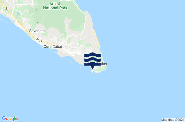 Outside Rodger's Beach, Venezuela tide times map