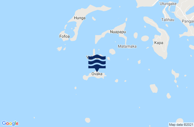 Ovaka Island, Tonga tide times map