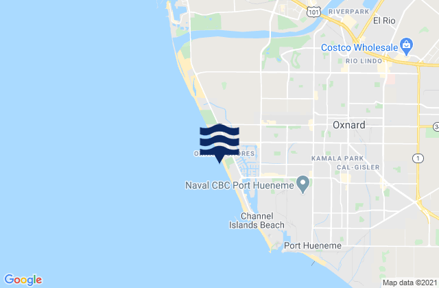Oxnard Beach Park, United States tide chart map