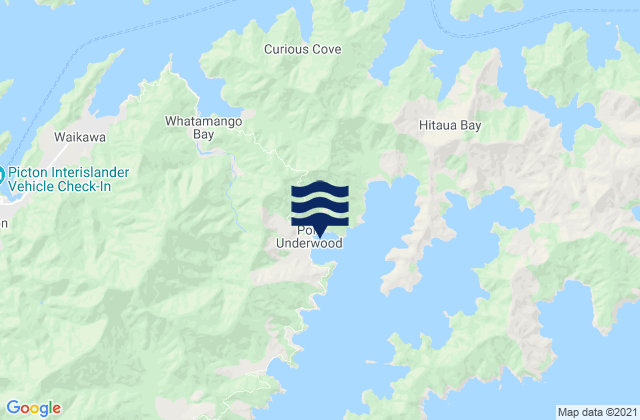 Oyster Bay, New Zealand tide times map