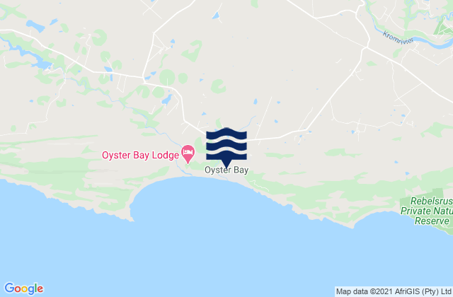 Oyster Bay, South Africa tide times map