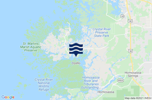 Ozello (St. Martins River), United States tide chart map