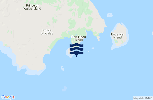 Packe Island, Australia tide times map