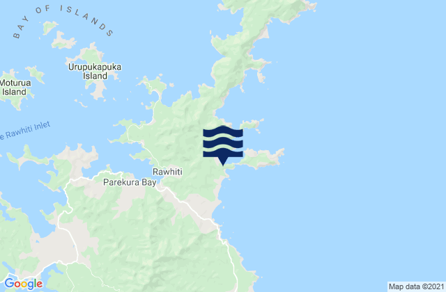 Pahi Bay, New Zealand tide times map